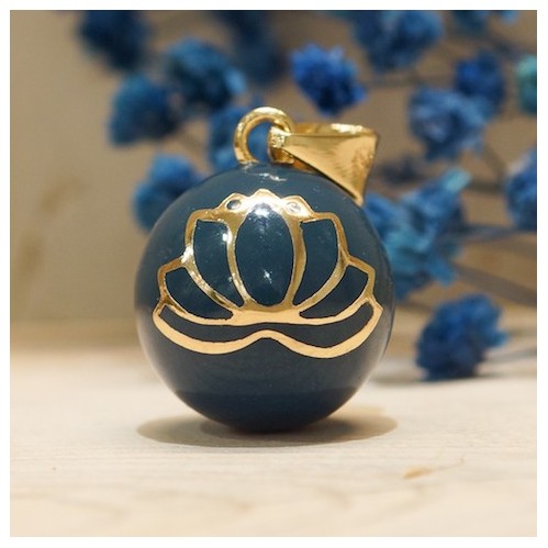 Bola Fleur de lotus Bleu pétrole
