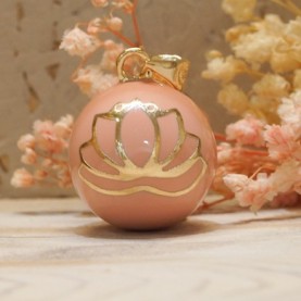 Pregnancy Bola Lotus Flower Nude Gold Plated