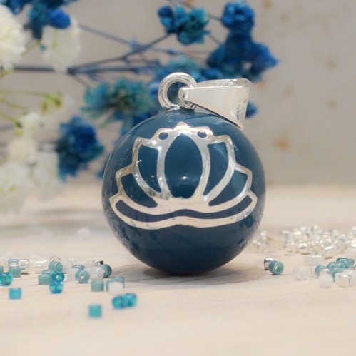 Bola Fleur de lotus Bleu pétrole