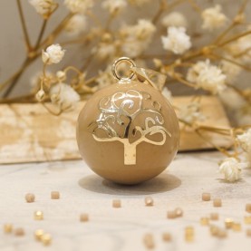 Pregnancy Bola Tree of Life Cappuccino Gold Plated