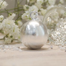 Pregnancy Bola Smooth Frosted Silver Plated