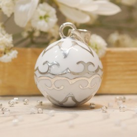 Pregnancy Bola Glamour White Silver Plated