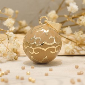 Bola glamour cappuccino plaqué or jaune