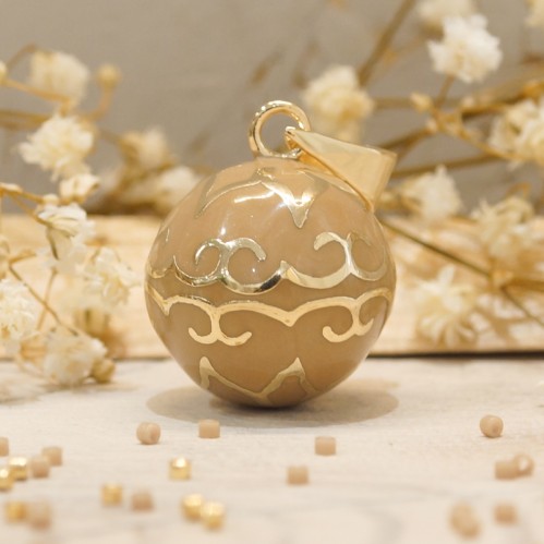 Bola glamour cappuccino plaqué or jaune