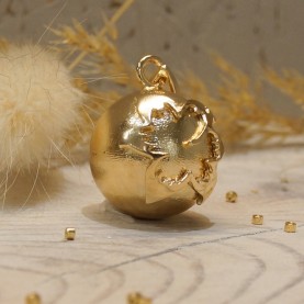 Pregnancy Bola Daylily Frosted Gold Plated