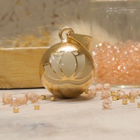 Pregnancy Bola Lotus Flower Frosted Enamel Beige Nude